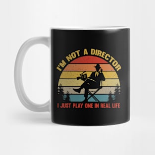 Vintage Film Director Humor Retro Filmmaking Sarcasm Mug